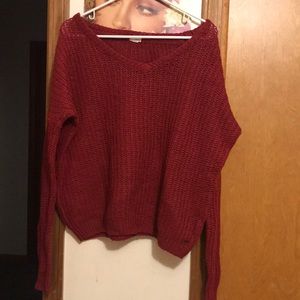 Garage red knit sweater